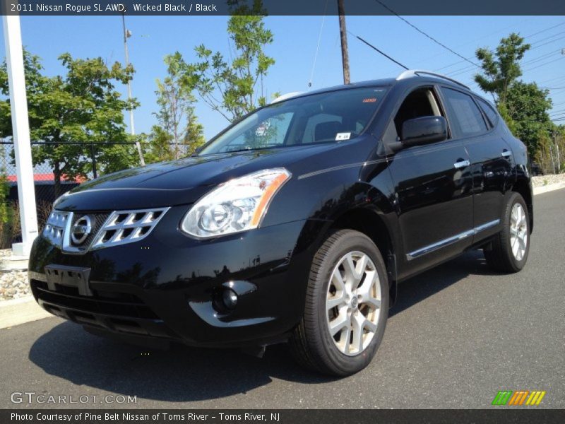 Wicked Black / Black 2011 Nissan Rogue SL AWD