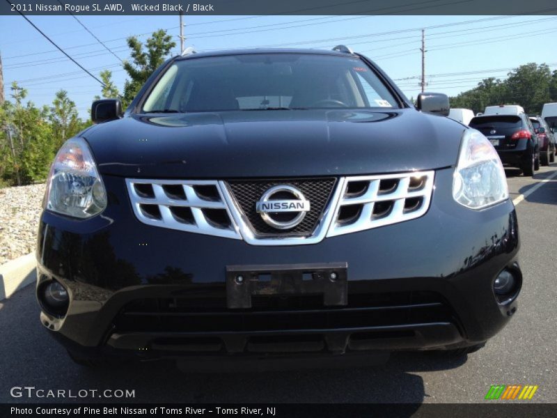 Wicked Black / Black 2011 Nissan Rogue SL AWD