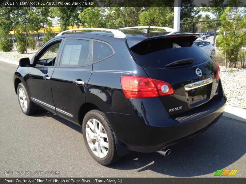 Wicked Black / Black 2011 Nissan Rogue SL AWD