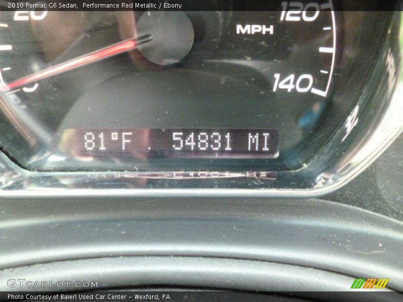 Performance Red Metallic / Ebony 2010 Pontiac G6 Sedan