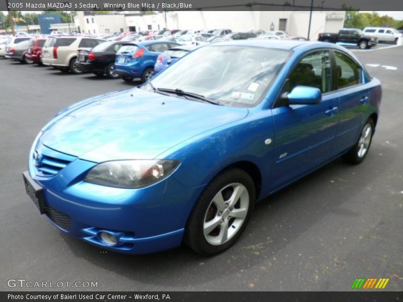 Winning Blue Mica / Black/Blue 2005 Mazda MAZDA3 s Sedan