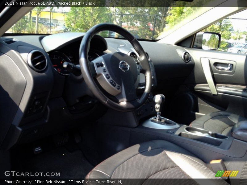 Wicked Black / Black 2011 Nissan Rogue SL AWD