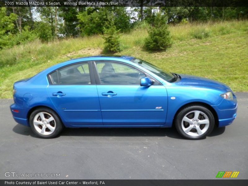 Winning Blue Mica / Black/Blue 2005 Mazda MAZDA3 s Sedan