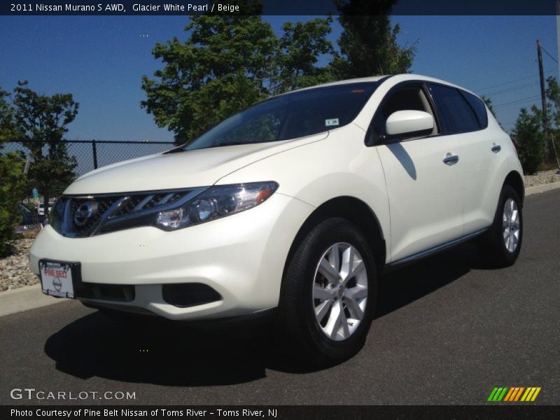 Glacier White Pearl / Beige 2011 Nissan Murano S AWD