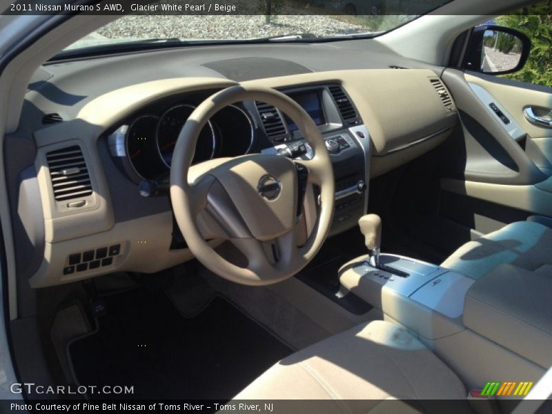 Glacier White Pearl / Beige 2011 Nissan Murano S AWD
