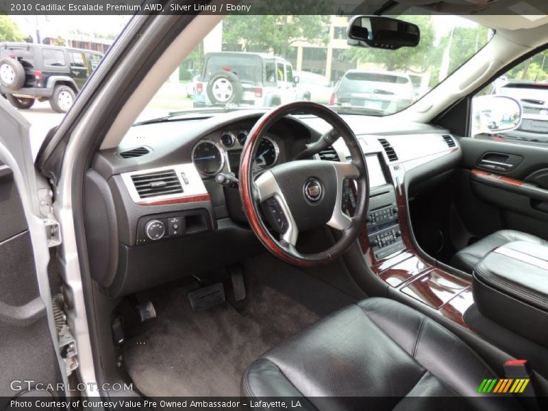 Silver Lining / Ebony 2010 Cadillac Escalade Premium AWD