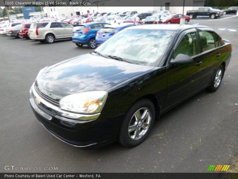 Black / Gray 2005 Chevrolet Malibu LS V6 Sedan