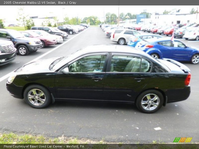 Black / Gray 2005 Chevrolet Malibu LS V6 Sedan