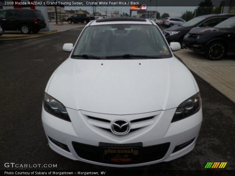 Crystal White Pearl Mica / Black 2008 Mazda MAZDA3 s Grand Touring Sedan