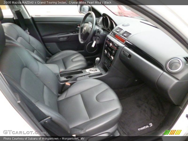 Crystal White Pearl Mica / Black 2008 Mazda MAZDA3 s Grand Touring Sedan