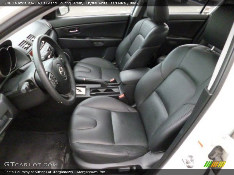 Crystal White Pearl Mica / Black 2008 Mazda MAZDA3 s Grand Touring Sedan