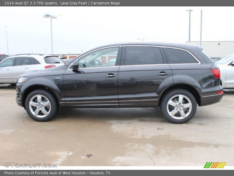 Lava Gray Pearl / Cardamom Beige 2014 Audi Q7 3.0 TFSI quattro
