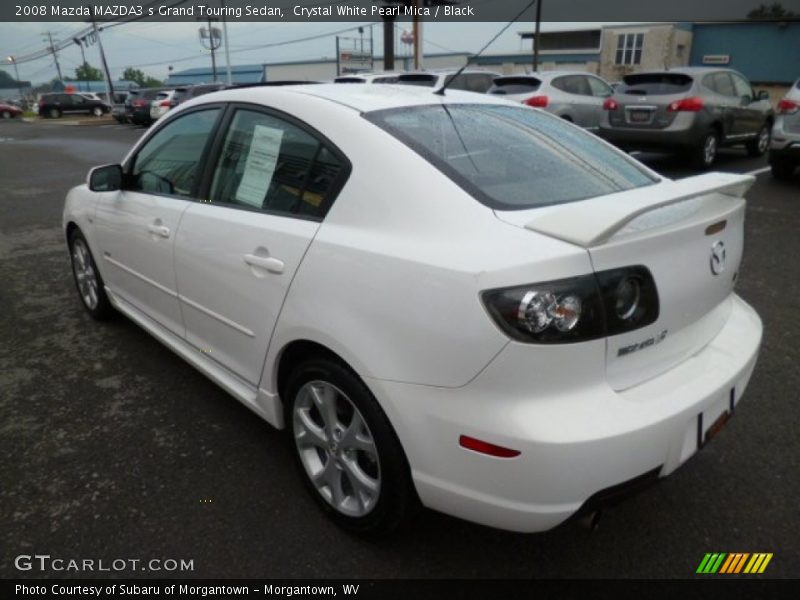 Crystal White Pearl Mica / Black 2008 Mazda MAZDA3 s Grand Touring Sedan