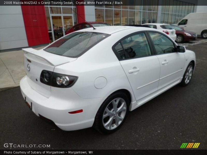 Crystal White Pearl Mica / Black 2008 Mazda MAZDA3 s Grand Touring Sedan