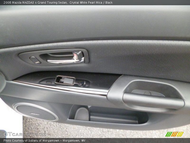 Crystal White Pearl Mica / Black 2008 Mazda MAZDA3 s Grand Touring Sedan