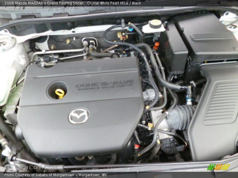Crystal White Pearl Mica / Black 2008 Mazda MAZDA3 s Grand Touring Sedan