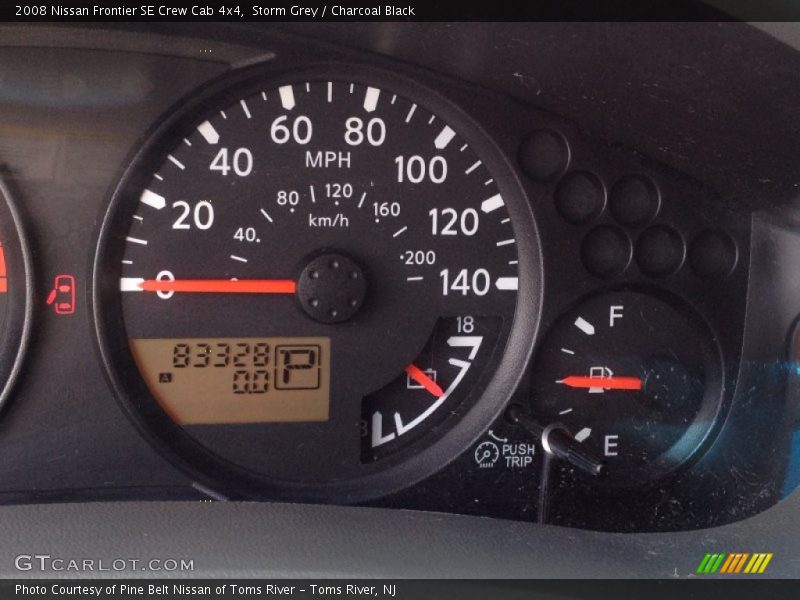 Storm Grey / Charcoal Black 2008 Nissan Frontier SE Crew Cab 4x4