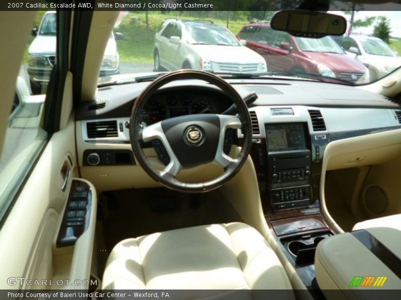 White Diamond / Cocoa/Light Cashmere 2007 Cadillac Escalade AWD