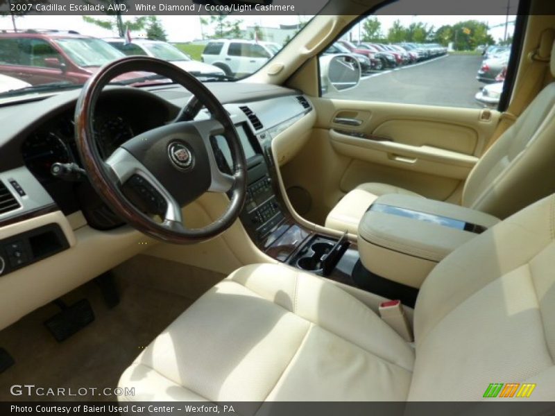 White Diamond / Cocoa/Light Cashmere 2007 Cadillac Escalade AWD