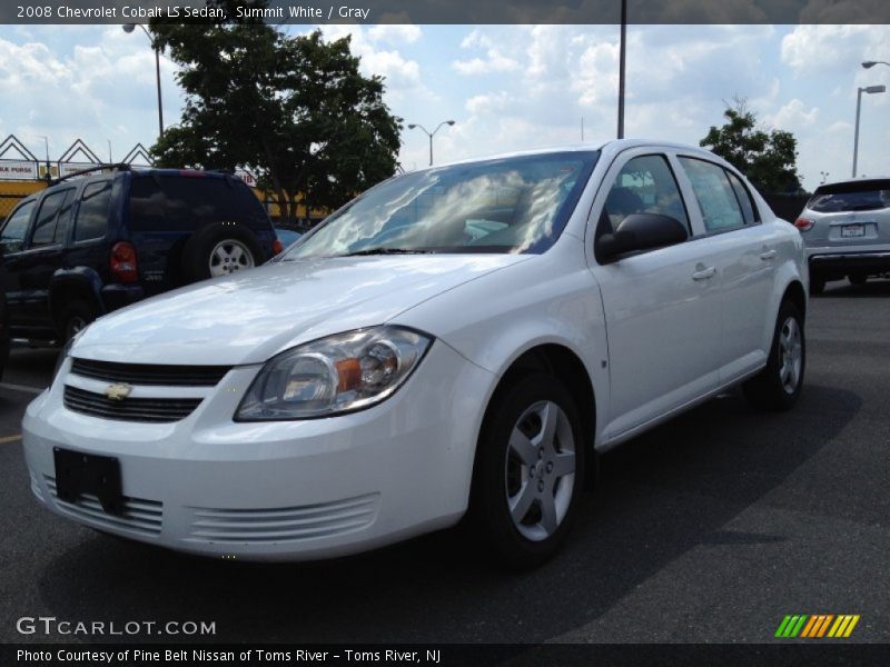 Summit White / Gray 2008 Chevrolet Cobalt LS Sedan