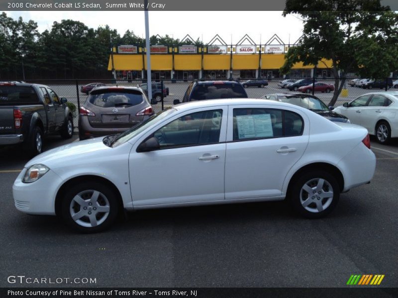 Summit White / Gray 2008 Chevrolet Cobalt LS Sedan