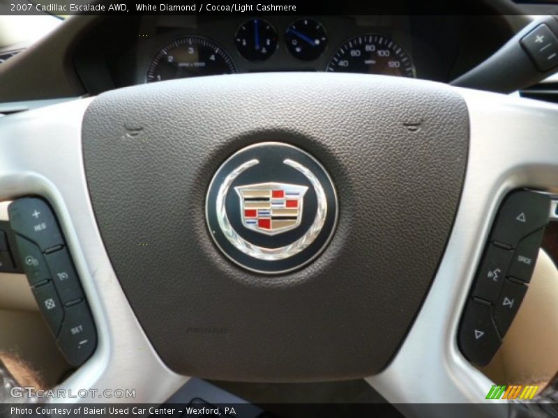 White Diamond / Cocoa/Light Cashmere 2007 Cadillac Escalade AWD