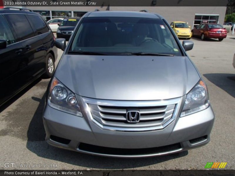 Slate Green Metallic / Gray 2010 Honda Odyssey EX