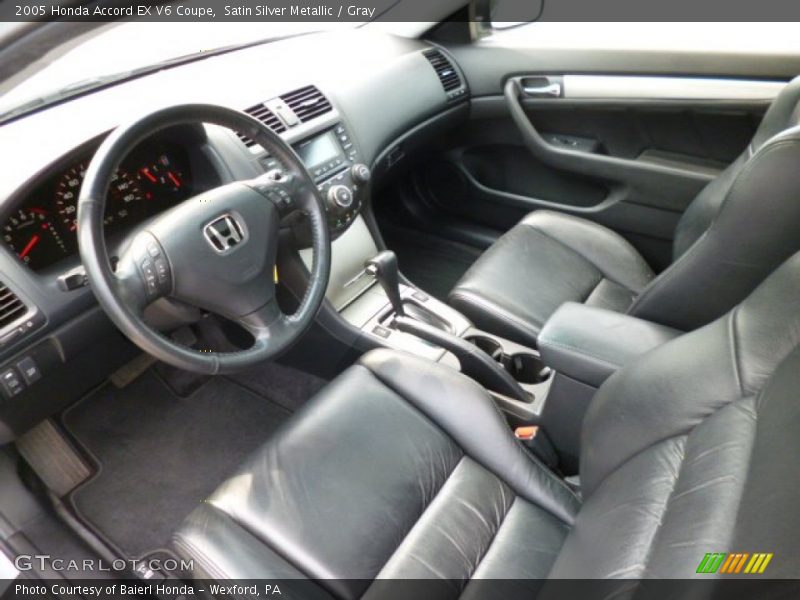 Satin Silver Metallic / Gray 2005 Honda Accord EX V6 Coupe