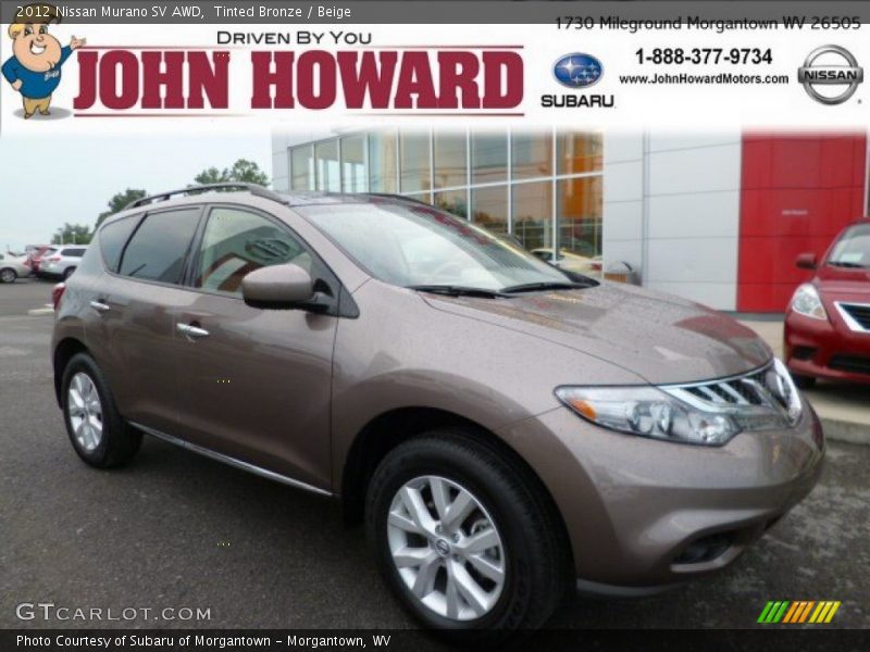 Tinted Bronze / Beige 2012 Nissan Murano SV AWD