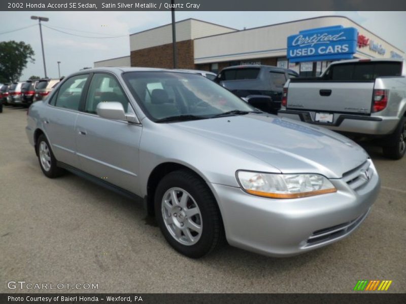 Satin Silver Metallic / Quartz Gray 2002 Honda Accord SE Sedan