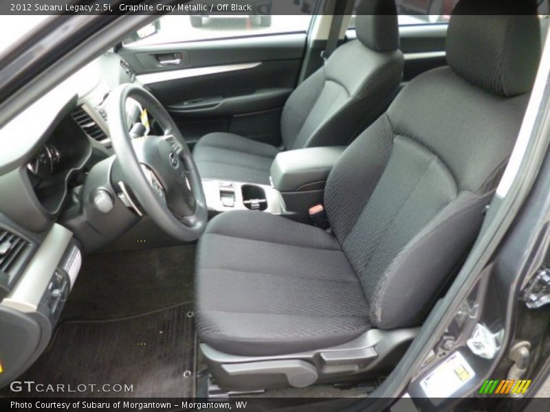 Graphite Gray Metallic / Off Black 2012 Subaru Legacy 2.5i