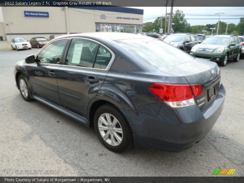 Graphite Gray Metallic / Off Black 2012 Subaru Legacy 2.5i