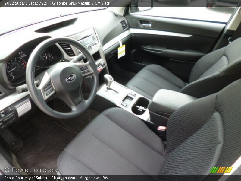 Graphite Gray Metallic / Off Black 2012 Subaru Legacy 2.5i