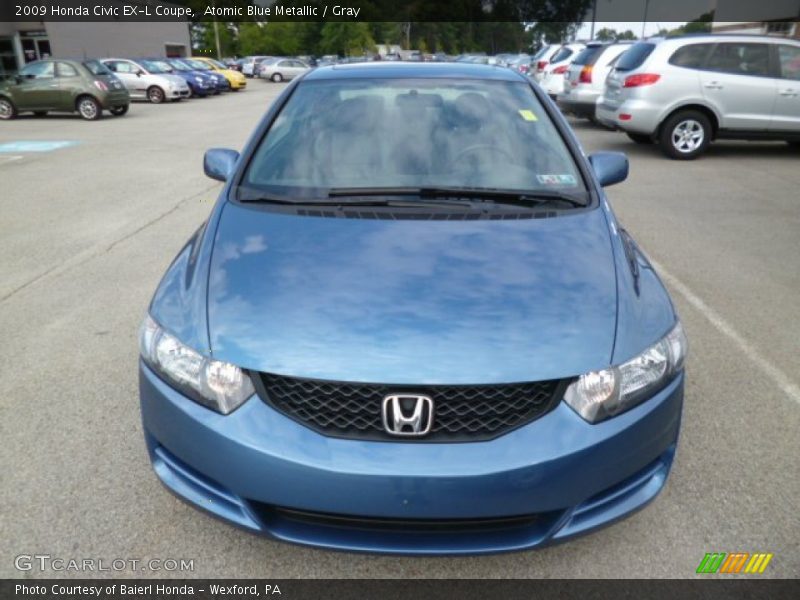 Atomic Blue Metallic / Gray 2009 Honda Civic EX-L Coupe