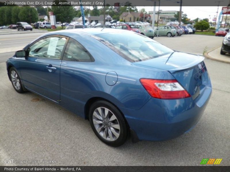 Atomic Blue Metallic / Gray 2009 Honda Civic EX-L Coupe