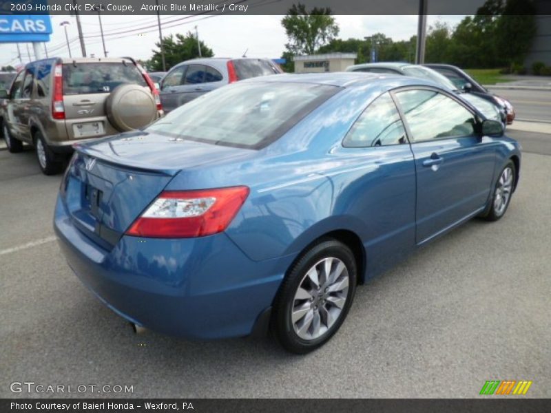 Atomic Blue Metallic / Gray 2009 Honda Civic EX-L Coupe