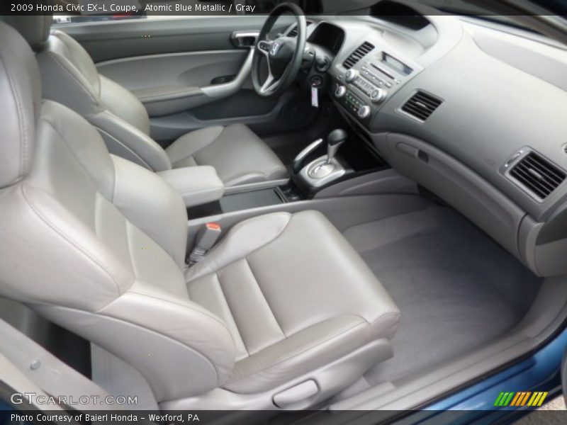 Atomic Blue Metallic / Gray 2009 Honda Civic EX-L Coupe