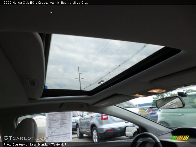 Atomic Blue Metallic / Gray 2009 Honda Civic EX-L Coupe