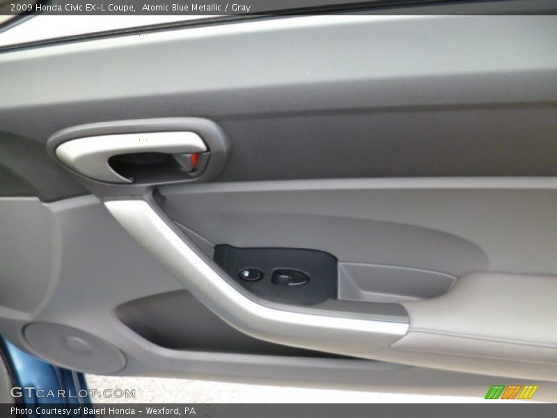 Atomic Blue Metallic / Gray 2009 Honda Civic EX-L Coupe