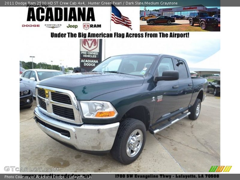 Hunter Green Pearl / Dark Slate/Medium Graystone 2011 Dodge Ram 2500 HD ST Crew Cab 4x4