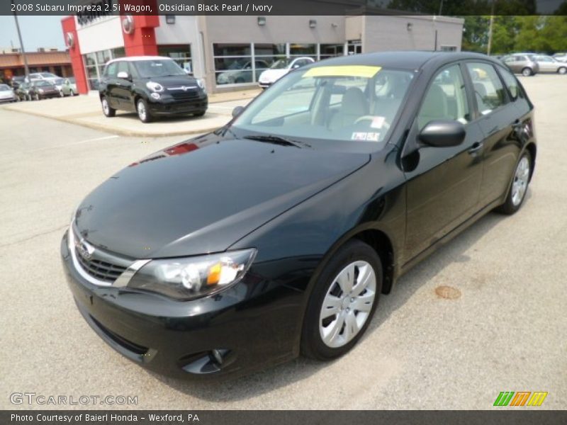 Obsidian Black Pearl / Ivory 2008 Subaru Impreza 2.5i Wagon