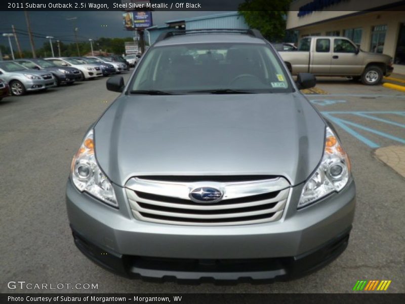 Steel Silver Metallic / Off Black 2011 Subaru Outback 2.5i Wagon