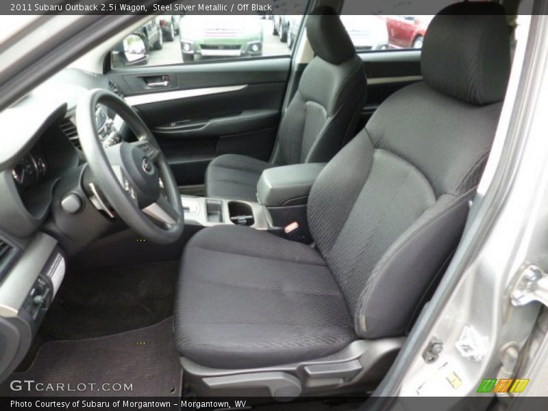 Steel Silver Metallic / Off Black 2011 Subaru Outback 2.5i Wagon