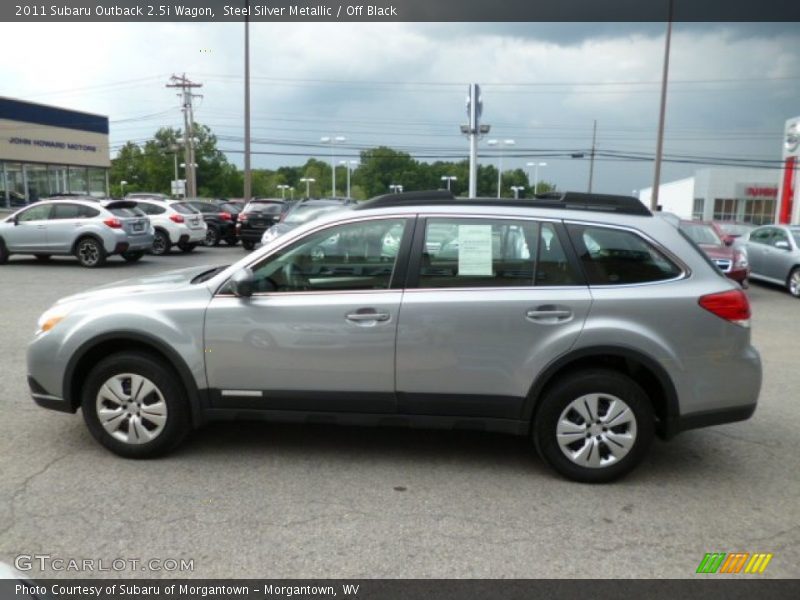 Steel Silver Metallic / Off Black 2011 Subaru Outback 2.5i Wagon