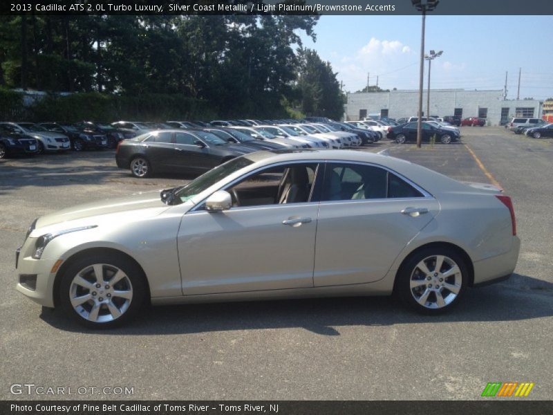 Silver Coast Metallic / Light Platinum/Brownstone Accents 2013 Cadillac ATS 2.0L Turbo Luxury