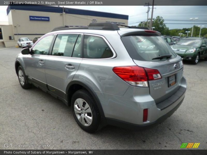 Steel Silver Metallic / Off Black 2011 Subaru Outback 2.5i Wagon