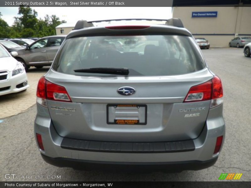 Steel Silver Metallic / Off Black 2011 Subaru Outback 2.5i Wagon