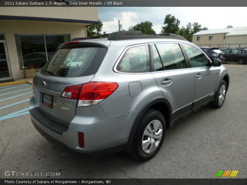 Steel Silver Metallic / Off Black 2011 Subaru Outback 2.5i Wagon