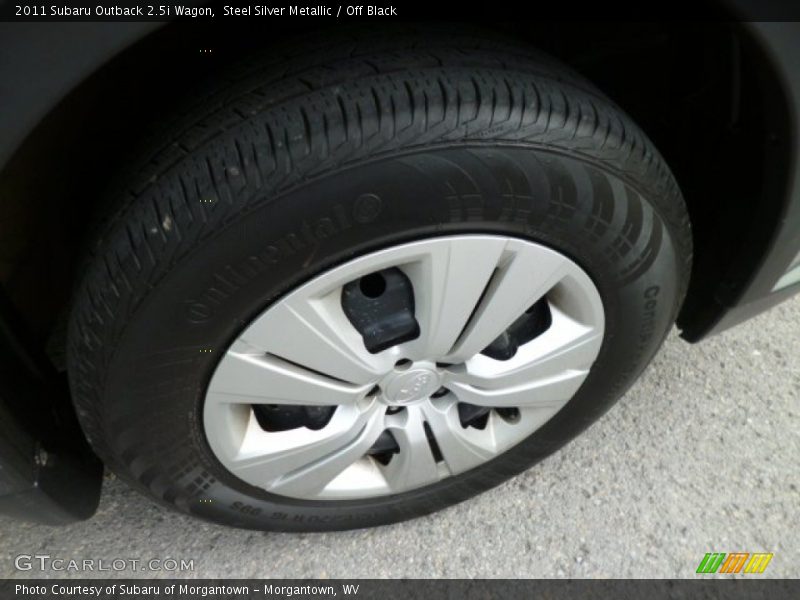 Steel Silver Metallic / Off Black 2011 Subaru Outback 2.5i Wagon