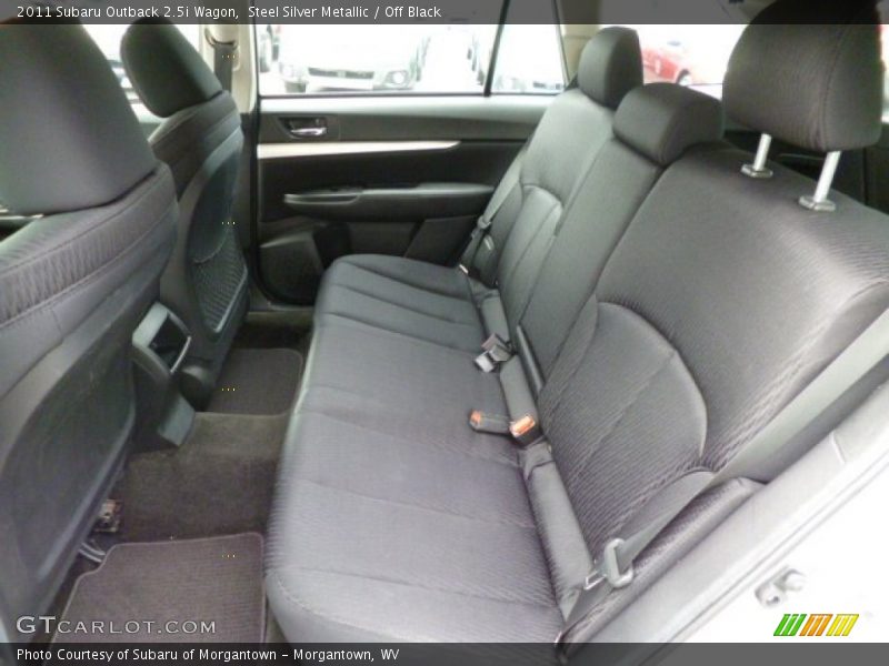 Steel Silver Metallic / Off Black 2011 Subaru Outback 2.5i Wagon